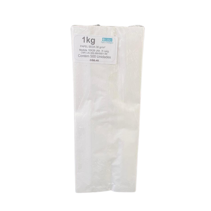 Saco Papel Seda Branco 1Kg Longo 30g - Imagem 2